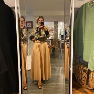 Faux leather long skirt